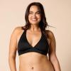 imageAmazon Essentials Womens LightSupport Tie Halter Bikini Swimsuit Top Available in Plus SizeWashed Black