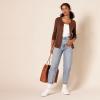 imageAmazon Essentials Womens Lightweight Crewneck Cardigan Sweater Available in Plus SizeBrown