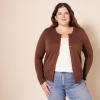 imageAmazon Essentials Womens Lightweight Crewneck Cardigan Sweater Available in Plus SizeBrown