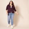 imageAmazon Essentials Womens Lightweight Crewneck Cardigan Sweater Available in Plus SizeBurgundy