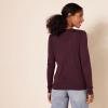 imageAmazon Essentials Womens Lightweight Crewneck Cardigan Sweater Available in Plus SizeBurgundy