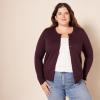 imageAmazon Essentials Womens Lightweight Crewneck Cardigan Sweater Available in Plus SizeBurgundy