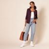 imageAmazon Essentials Womens Lightweight Crewneck Cardigan Sweater Available in Plus SizeBurgundy