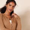imageAmazon Essentials Womens Lightweight Crewneck Cardigan Sweater Available in Plus SizeCamel Heather