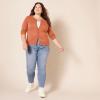 imageAmazon Essentials Womens Lightweight Crewneck Cardigan Sweater Available in Plus SizeCaramel