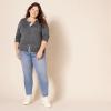 imageAmazon Essentials Womens Lightweight Crewneck Cardigan Sweater Available in Plus SizeCharcoal Heather