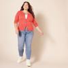 imageAmazon Essentials Womens Lightweight Crewneck Cardigan Sweater Available in Plus SizeCoral Pink