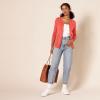 imageAmazon Essentials Womens Lightweight Crewneck Cardigan Sweater Available in Plus SizeCoral Pink