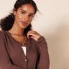 imageAmazon Essentials Womens Lightweight Crewneck Cardigan Sweater Available in Plus SizeDark Chestnut Brown Heather