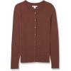 imageAmazon Essentials Womens Lightweight Crewneck Cardigan Sweater Available in Plus SizeDark Chestnut Brown Heather