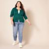 imageAmazon Essentials Womens Lightweight Crewneck Cardigan Sweater Available in Plus SizeDark Green