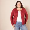 imageAmazon Essentials Womens Lightweight Crewneck Cardigan Sweater Available in Plus SizeDark Red