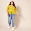 imageAmazon Essentials Womens Lightweight Crewneck Cardigan Sweater Available in Plus SizeDark Yellow