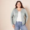 imageAmazon Essentials Womens Lightweight Crewneck Cardigan Sweater Available in Plus SizeGrey Heather