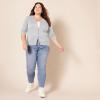 imageAmazon Essentials Womens Lightweight Crewneck Cardigan Sweater Available in Plus SizeLight Grey Heather