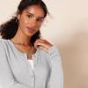 imageAmazon Essentials Womens Lightweight Crewneck Cardigan Sweater Available in Plus SizeLight Grey Heather