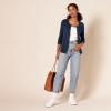 imageAmazon Essentials Womens Lightweight Crewneck Cardigan Sweater Available in Plus SizeNavy