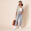 imageAmazon Essentials Womens Lightweight Crewneck Cardigan Sweater Available in Plus SizeOatmeal Heather
