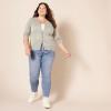 imageAmazon Essentials Womens Lightweight Crewneck Cardigan Sweater Available in Plus SizeOatmeal Heather