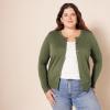 imageAmazon Essentials Womens Lightweight Crewneck Cardigan Sweater Available in Plus SizeOlive