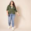 imageAmazon Essentials Womens Lightweight Crewneck Cardigan Sweater Available in Plus SizeOlive