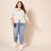 imageAmazon Essentials Womens Lightweight Crewneck Cardigan Sweater Available in Plus SizePale Peach