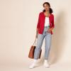 imageAmazon Essentials Womens Lightweight Crewneck Cardigan Sweater Available in Plus SizeRed