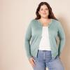 imageAmazon Essentials Womens Lightweight Crewneck Cardigan Sweater Available in Plus SizeSage Green Heather