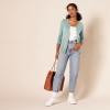 imageAmazon Essentials Womens Lightweight Crewneck Cardigan Sweater Available in Plus SizeSage Green Heather