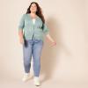 imageAmazon Essentials Womens Lightweight Crewneck Cardigan Sweater Available in Plus SizeSage Green Heather