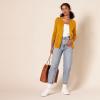 imageAmazon Essentials Womens Lightweight Crewneck Cardigan Sweater Available in Plus SizeTobacco Brown