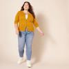 imageAmazon Essentials Womens Lightweight Crewneck Cardigan Sweater Available in Plus SizeTobacco Brown