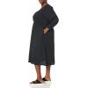 imageAmazon Essentials Womens Lightweight Georgette Long Sleeve VNeck Midi Dress Available in Plus SizeBlack