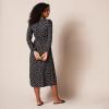imageAmazon Essentials Womens Lightweight Georgette Long Sleeve VNeck Midi Dress Available in Plus SizeBlack Bouquet Floral