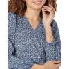 imageAmazon Essentials Womens Lightweight Georgette Long Sleeve VNeck Midi Dress Available in Plus SizeBlue Ditsy Floral