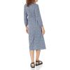 imageAmazon Essentials Womens Lightweight Georgette Long Sleeve VNeck Midi Dress Available in Plus SizeBlue Ditsy Floral