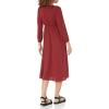 imageAmazon Essentials Womens Lightweight Georgette Long Sleeve VNeck Midi Dress Available in Plus SizeBurgundy