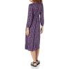 imageAmazon Essentials Womens Lightweight Georgette Long Sleeve VNeck Midi Dress Available in Plus SizeDark Blue Pansy