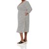 imageAmazon Essentials Womens Lightweight Georgette Long Sleeve VNeck Midi Dress Available in Plus SizeEspresso Leopard