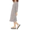 imageAmazon Essentials Womens Lightweight Georgette Long Sleeve VNeck Midi Dress Available in Plus SizeEspresso Leopard