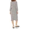 imageAmazon Essentials Womens Lightweight Georgette Long Sleeve VNeck Midi Dress Available in Plus SizeEspresso Leopard