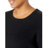 imageAmazon Essentials Womens Lightweight LongSleeve Cable Crewneck Sweater Available in Plus SizeBlack