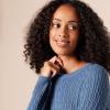 imageAmazon Essentials Womens Lightweight LongSleeve Cable Crewneck Sweater Available in Plus SizeBlue Heather