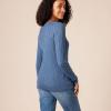 imageAmazon Essentials Womens Lightweight LongSleeve Cable Crewneck Sweater Available in Plus SizeBlue Heather