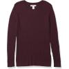 imageAmazon Essentials Womens Lightweight LongSleeve Cable Crewneck Sweater Available in Plus SizeBurgundy