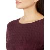 imageAmazon Essentials Womens Lightweight LongSleeve Cable Crewneck Sweater Available in Plus SizeBurgundy