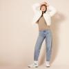 imageAmazon Essentials Womens Lightweight LongSleeve Cable Crewneck Sweater Available in Plus SizeCamel Heather