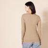 imageAmazon Essentials Womens Lightweight LongSleeve Cable Crewneck Sweater Available in Plus SizeCamel Heather