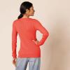 imageAmazon Essentials Womens Lightweight LongSleeve Cable Crewneck Sweater Available in Plus SizeCoral Pink