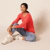 imageAmazon Essentials Womens Lightweight LongSleeve Cable Crewneck Sweater Available in Plus SizeCoral Pink